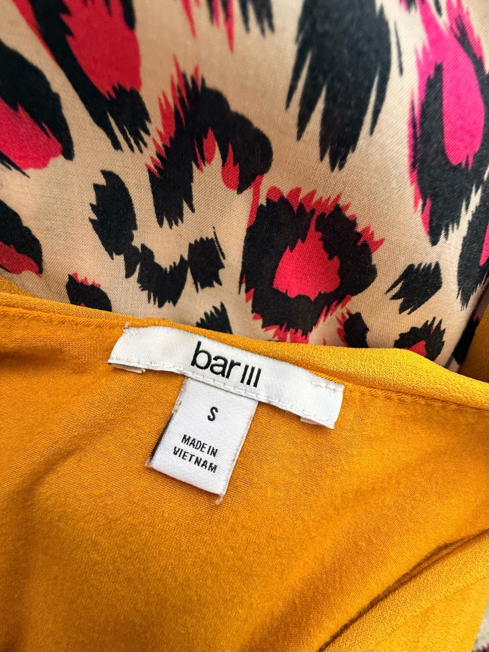 Bar III Mustard Yellow V-Neck Sleeveless Chiffon Camisole - Picture 5 of 5